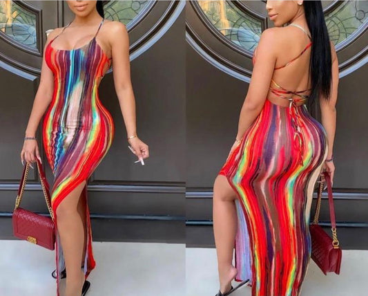 Colorful Stripe Dress